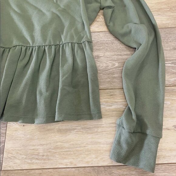 Olive Ruffle Sweatshirt - Picture 5 of 6